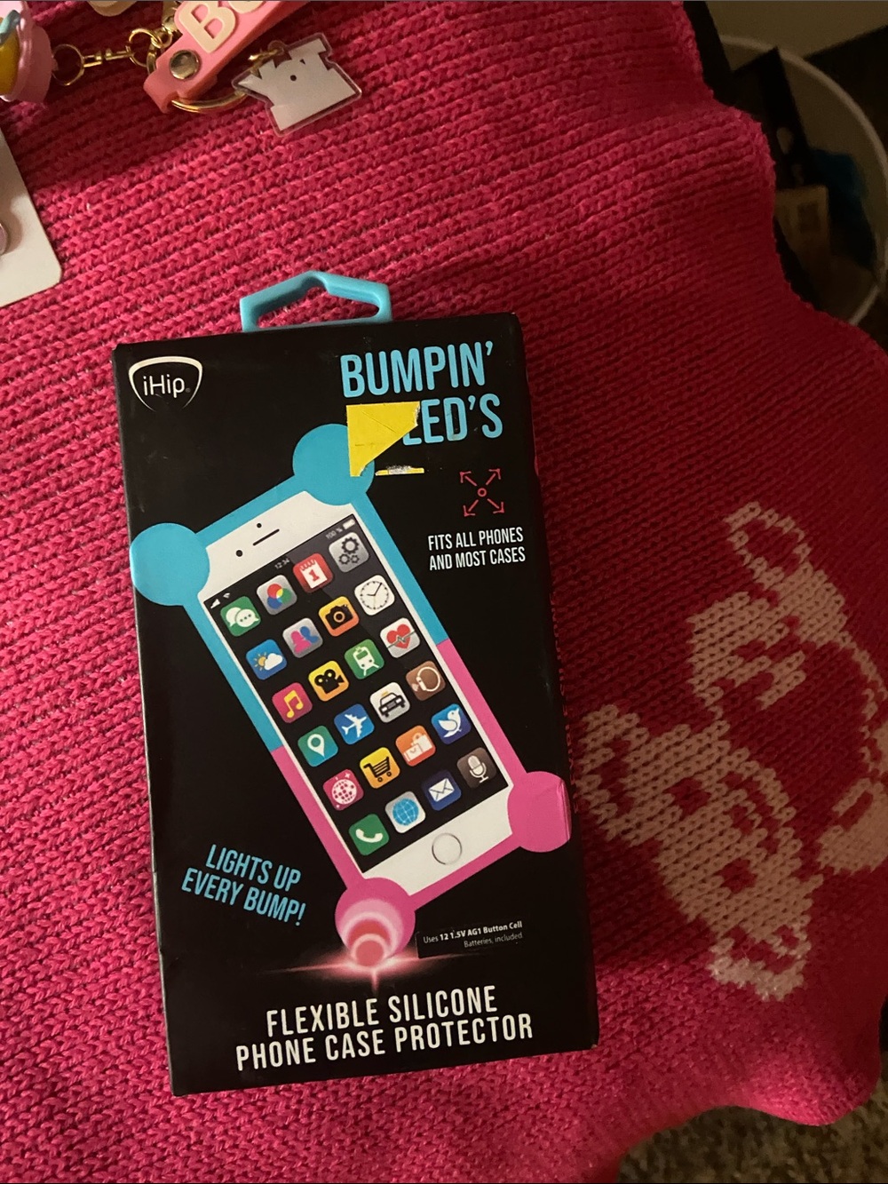 h.i.p. Bumpin' LED Flexible Silicone Phone Case Protector - Pink & Blue